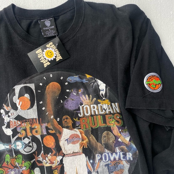 rare space jams “jordan rules” tee - Picture 1 of 5